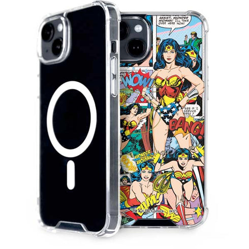 DC Comics Wonder Woman Comic Blast iPhone 15 Plus MagSafe Case