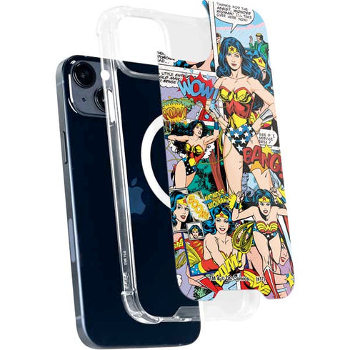 DC Comics Wonder Woman Comic Blast iPhone 14 Plus MagSafe Case
