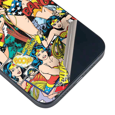 DC Comics Wonder Woman Comic Blast iPhone 15 Plus Skin
