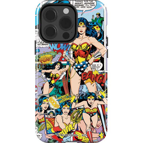 DC Comics Wonder Woman Comic Blast iPhone 15 Pro Impact Case