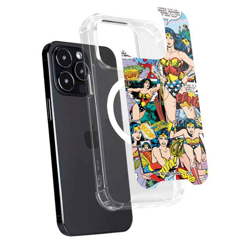DC Comics Wonder Woman Comic Blast iPhone 15 Pro MagSafe Case