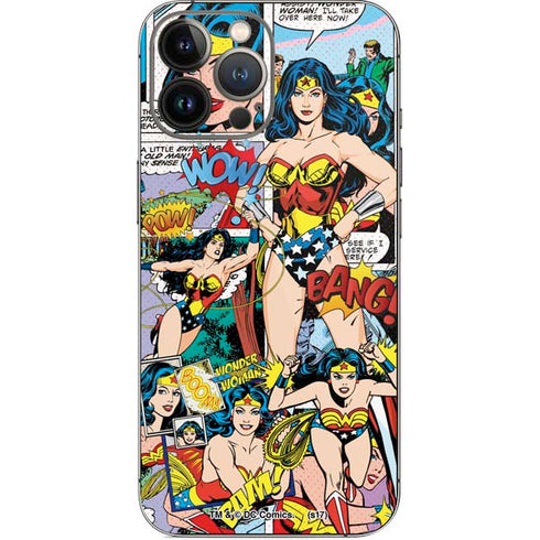 DC Comics Wonder Woman Comic Blast iPhone 14 Pro Max Skin