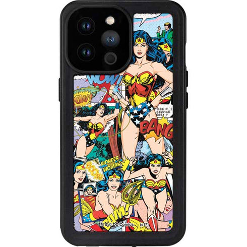 DC Comics Wonder Woman Comic Blast iPhone 14 Pro Max Waterproof Case