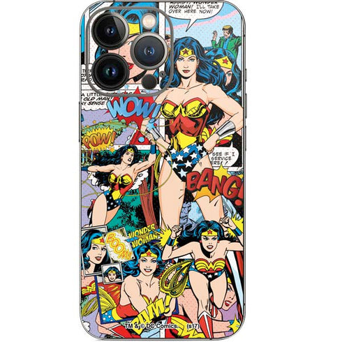 DC Comics Wonder Woman Comic Blast iPhone 14 Pro Skin