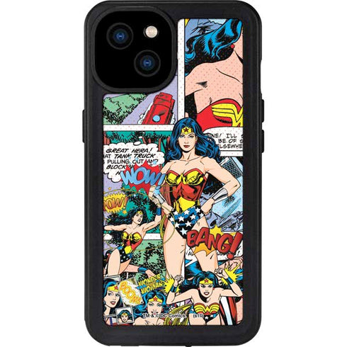 DC Comics Wonder Woman Comic Blast iPhone 15 Plus Waterproof Case