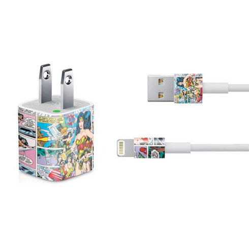 DC Comics Wonder Woman Comic Blast iPhone Charger (5W USB) Skin