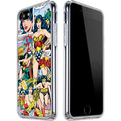 DC Comics Wonder Woman Comic Blast iPhone SE (2nd & 3rd Gen) Clear Case