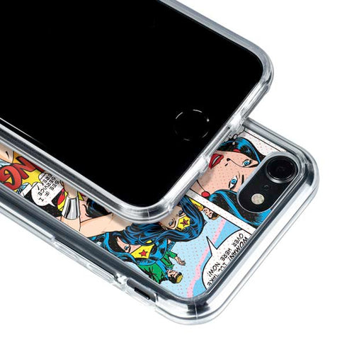 DC Comics Wonder Woman Comic Blast iPhone SE (2nd & 3rd Gen) Clear Case