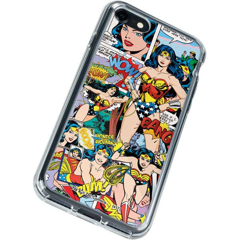 DC Comics Wonder Woman Comic Blast iPhone SE (2nd & 3rd Gen) Clear Case