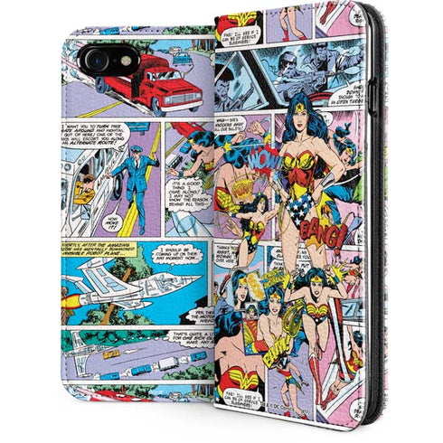 DC Comics Wonder Woman Comic Blast iPhone SE (2nd & 3rd Gen) Folio Case