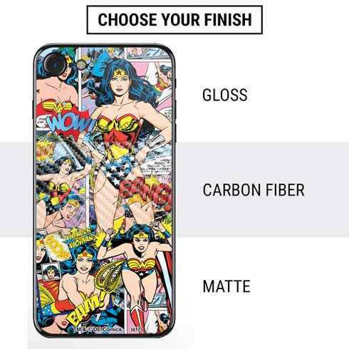DC Comics Wonder Woman Comic Blast iPhone SE (2nd & 3rd Gen) Skin