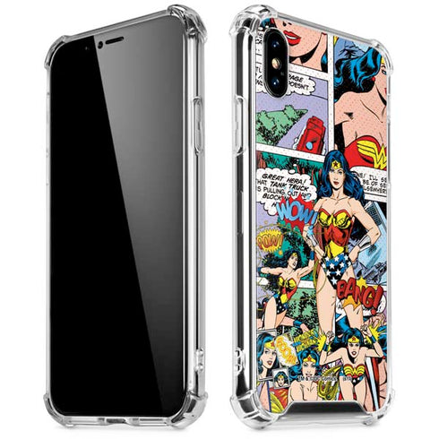 DC Comics Wonder Woman Comic Blast iPhone XS Max Clear Case