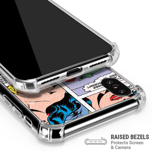 DC Comics Wonder Woman Comic Blast iPhone XS Max Clear Case