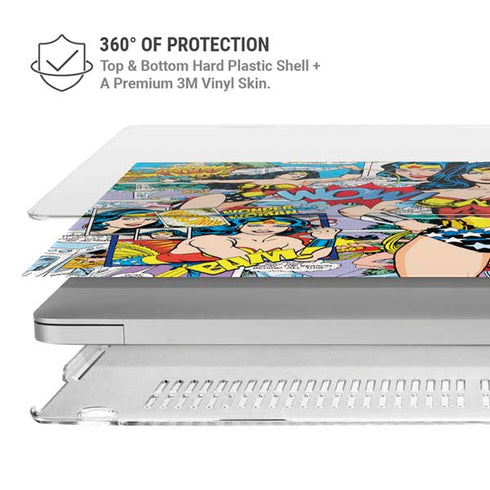DC Comics Wonder Woman Comic Blast MacBook Air 15in (2023-2025) Case plus Skin