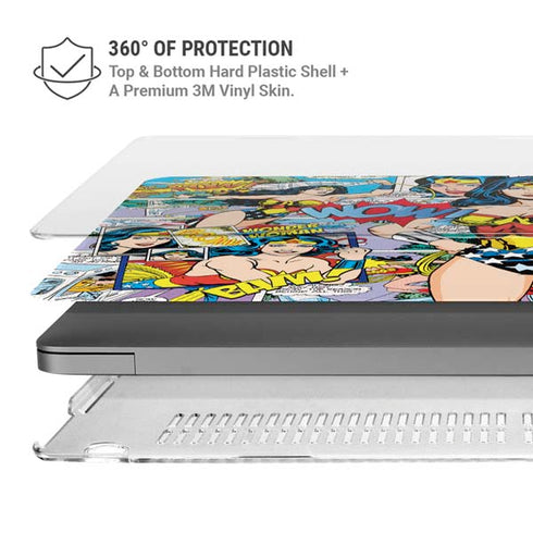 DC Comics Wonder Woman Comic Blast MacBook Pro 16in (2021-25) Case plus Skin