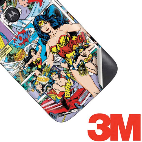 DC Comics Wonder Woman Comic Blast Moto E5 Play Skin