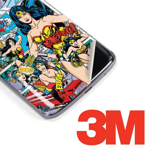 DC Comics Wonder Woman Comic Blast Moto E5 Plus Skin