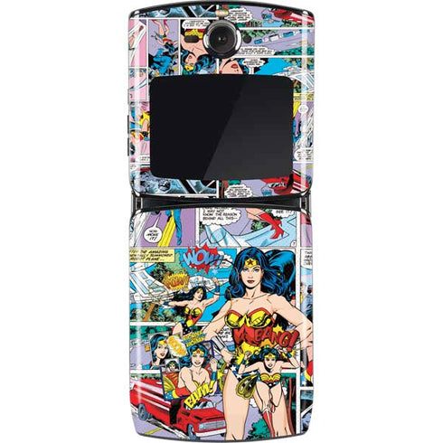 DC Comics Wonder Woman Comic Blast Motorola RAZR Skin