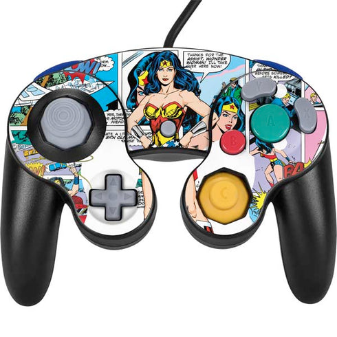 DC Comics Wonder Woman Comic Blast Nintendo GameCube Controller Skin