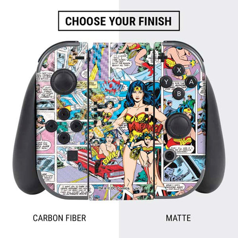 DC Comics Wonder Woman Comic Blast Nintendo Switch Bundle Skin
