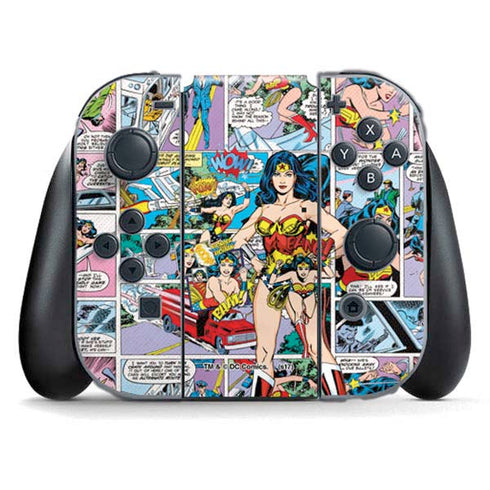 DC Comics Wonder Woman Comic Blast Nintendo Switch (2017-2021) Joy-Con Controller Skin
