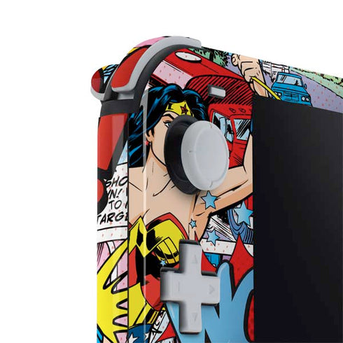 DC Comics Wonder Woman Comic Blast Nintendo Switch Lite Skin