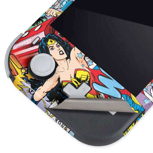 DC Comics Wonder Woman Comic Blast Nintendo Switch Lite Skin