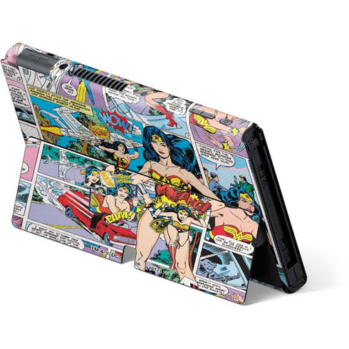 DC Comics Wonder Woman Comic Blast Nintendo Switch OLED (2021) Skin