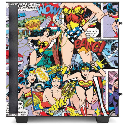 DC Comics Wonder Woman Comic Blast NZXT H510 Compact ATX Mid-Tower Case Skin
