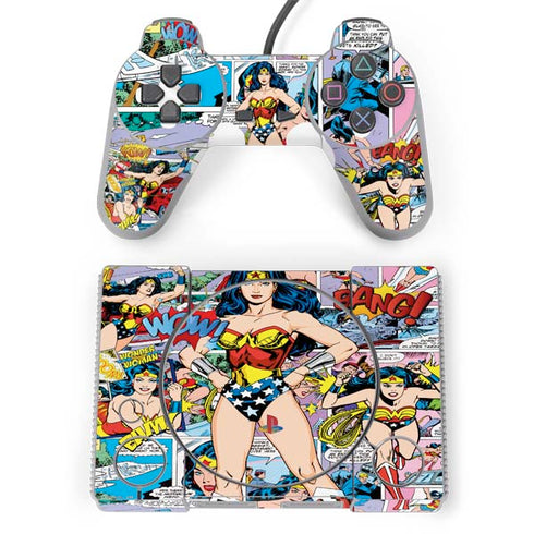 DC Comics Wonder Woman Comic Blast PlayStation Classic Bundle Skin