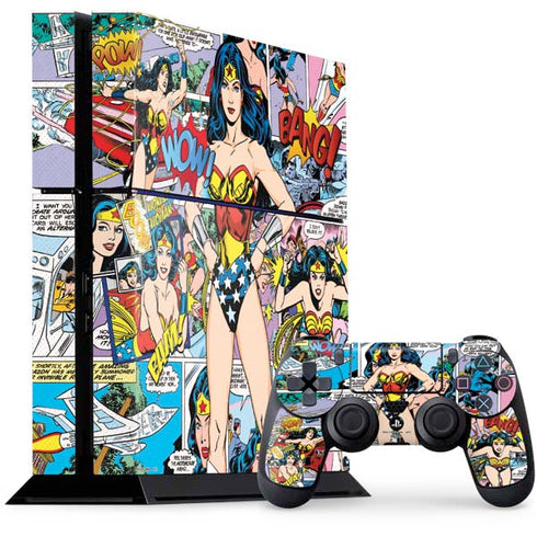 DC Comics Wonder Woman Comic Blast PS4 Console and Controller Bundle Skin