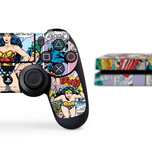DC Comics Wonder Woman Comic Blast PS4 Console and Controller Bundle Skin