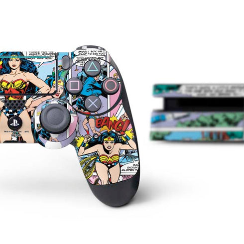 DC Comics Wonder Woman Comic Blast PS4 Slim Bundle Skin