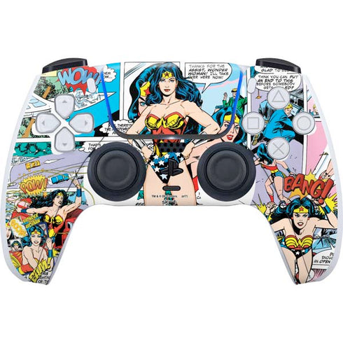 DC Comics Wonder Woman Comic Blast PS5 Controller Skin