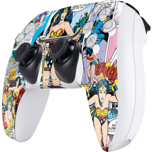 DC Comics Wonder Woman Comic Blast PS5 Controller Skin