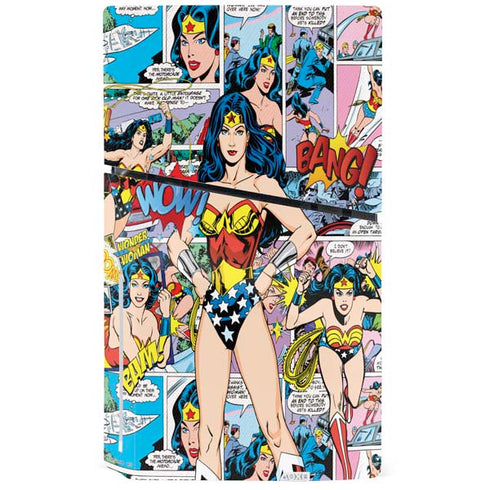 DC Comics Wonder Woman Comic Blast PS5 Slim Disk Console Skin