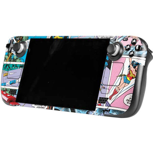 DC Comics Wonder Woman Comic Blast Steam Deck Handheld Gaming Computer Skin
