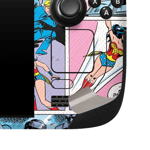 DC Comics Wonder Woman Comic Blast Steam Deck Handheld Gaming Computer Skin