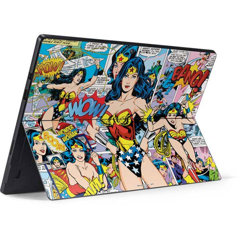 DC Comics Wonder Woman Comic Blast Surface Pro 6 Skin