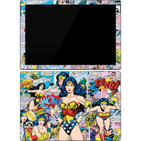 DC Comics Wonder Woman Comic Blast Surface Pro 7 Skin