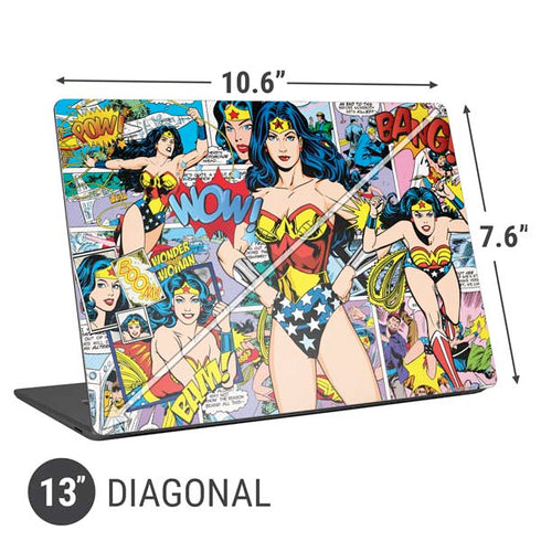 DC Comics Wonder Woman Comic Blast Universal Laptop 13in (10.6 x 7.6in) Skin