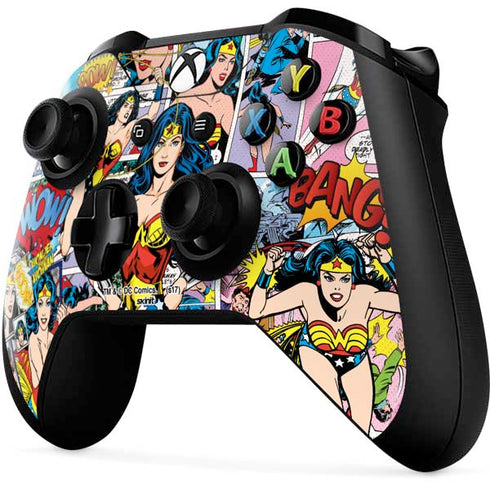 DC Comics Wonder Woman Comic Blast Xbox One X Controller Skin