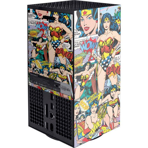 DC Comics Wonder Woman Comic Blast Xbox Series X Console Skin