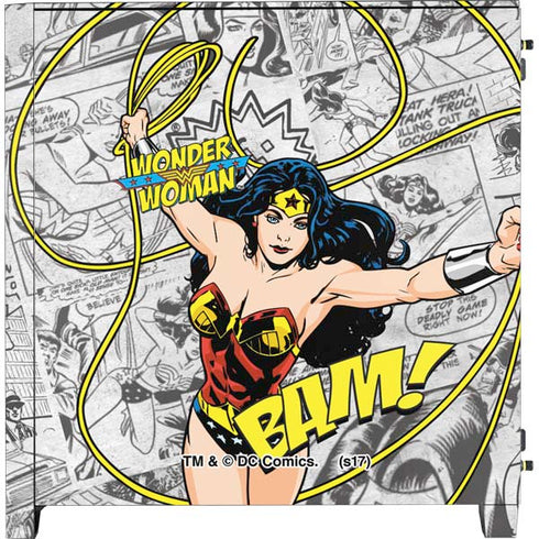 DC Comics Wonder Woman Classic Action Pose Corsair 4000D Tempered Glass Mid-Tower ATX Case Skin
