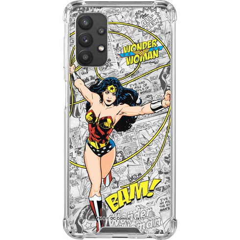 DC Comics Wonder Woman Classic Action Pose Galaxy A32 5G Clear Case