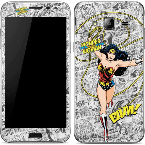 DC Comics Wonder Woman Classic Action Pose Galaxy J3 Skin