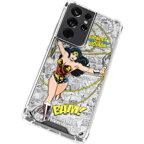 DC Comics Wonder Woman Classic Action Pose Galaxy S21 Ultra 5G Clear Case