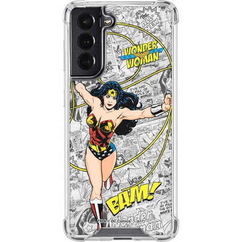 DC Comics Wonder Woman Classic Action Pose Galaxy S22 Clear Case