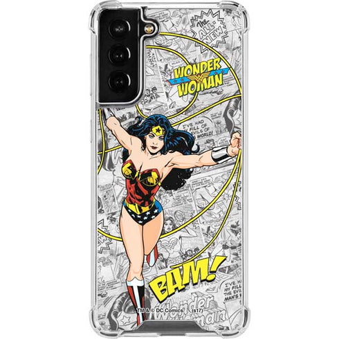 DC Comics Wonder Woman Classic Action Pose Galaxy S22 Plus Clear Case