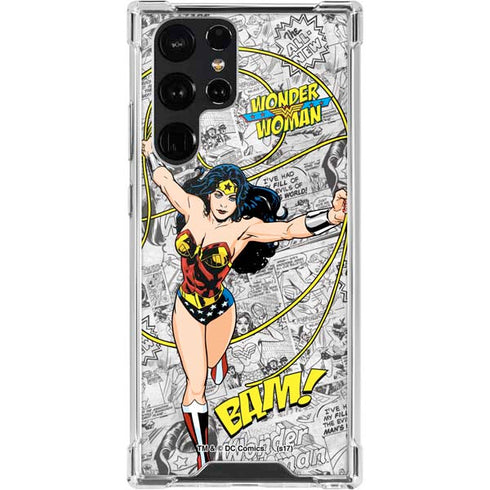 DC Comics Wonder Woman Classic Action Pose Galaxy S22 Ultra Clear Case